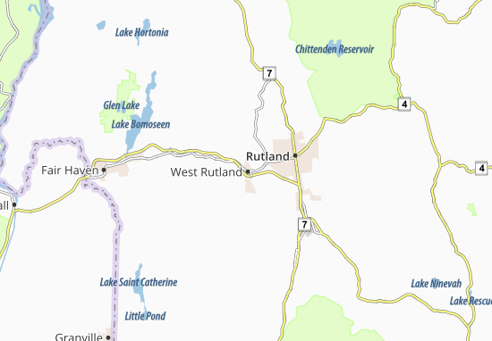 Karte Stadtplan West Rutland