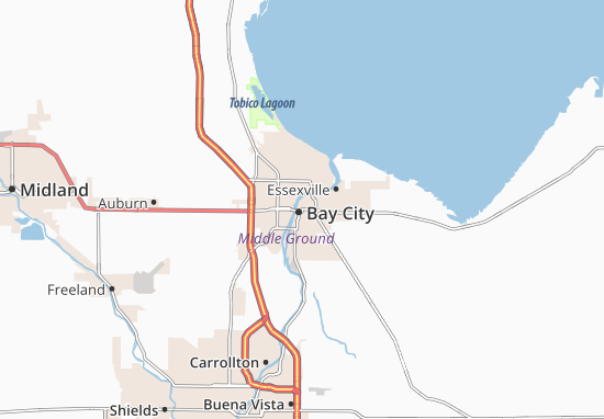 Karte Stadtplan Bay City