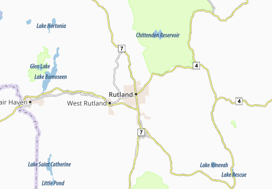 Karte Stadtplan Rutland