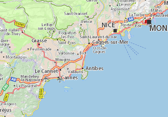 Karte Stadtplan La Brague