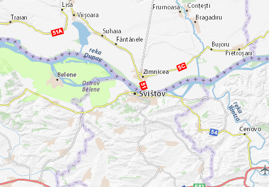 Mapa Svishtov