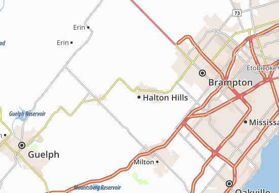 Kaart Plattegrond Halton Hills