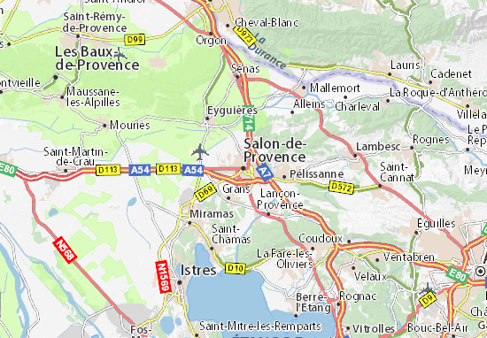 salon de provence carte Map of Salon de Provence   Michelin Salon de Provence map 