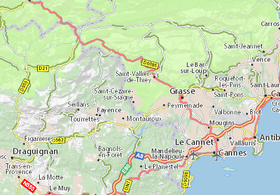 Mapa Grottes de Saint-Cézaire