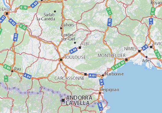 occitanie carte Carte détaillée Occitanie   plan Occitanie   ViaMichelin