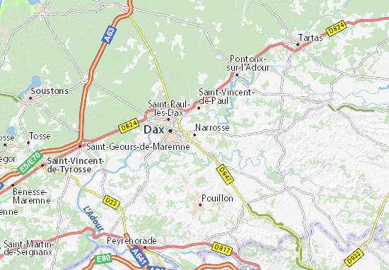Karte Stadtplan Narrosse