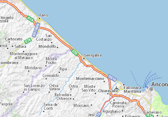 Karte Stadtplan Senigallia