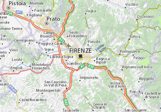 Mapa Florencia Plano Florencia Viamichelin 6071