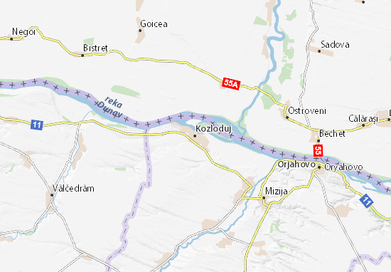 Karte Stadtplan Kozloduj