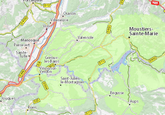 Kaart Plattegrond Allemagne-en-Provence