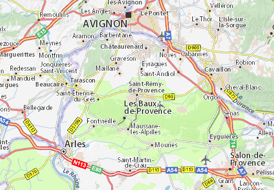 St Remy France Map Michelin Saint-Rémy-De-Provence Map - Viamichelin