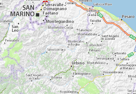 Montecalvo in Foglia Map