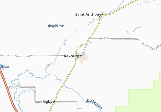 Kaart Plattegrond Rexburg