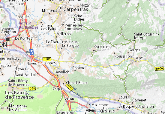 Mapa Cabrières-d&#x27;Avignon