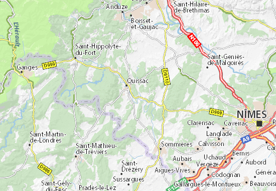 Mapa Orthoux-Sérignac-Quilhan