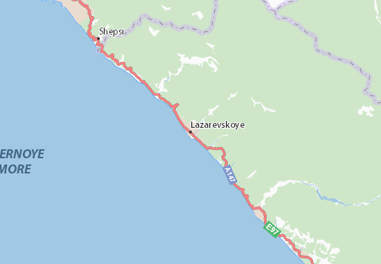 Mapa Lazarevskoye