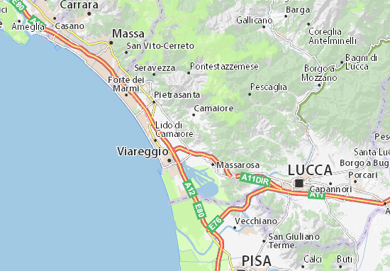 Detailed Map Of Corsanico Bargecchia Corsanico Bargecchia Map Viamichelin
