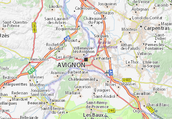 avignon et ses environs carte Carte détaillée Avignon   plan Avignon   ViaMichelin