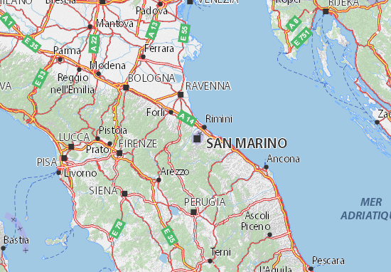 MICHELIN Rimini map - ViaMichelin