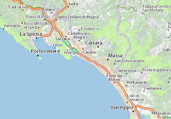 MICHELIN Marina di Carrara map - ViaMichelin