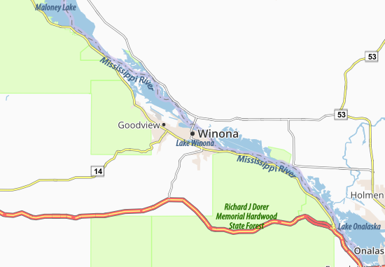 Mapa Winona