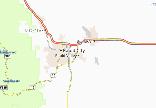 Kaart Plattegrond Rapid Valley