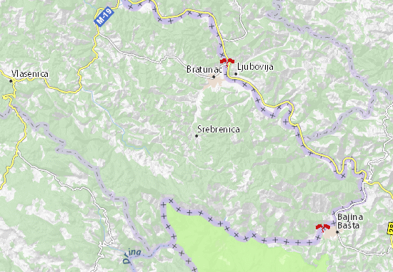 Karte Stadtplan Srebrenica