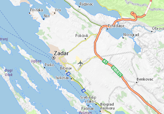 Zemunik Donji Map