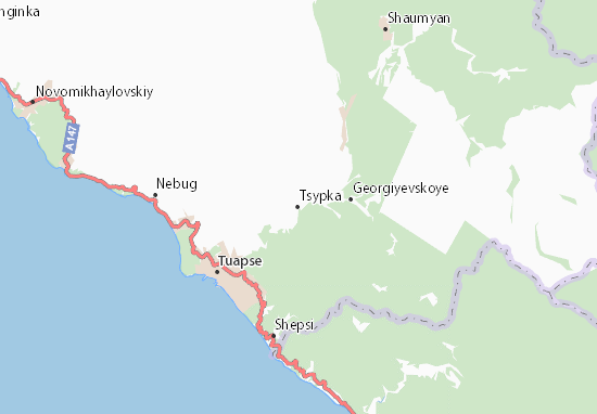 Karte Stadtplan Tsypka