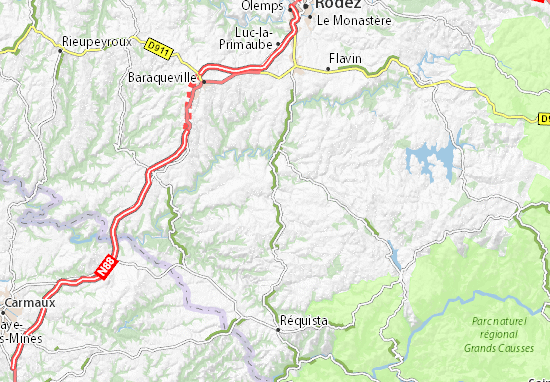 Mapa Cassagnes-Bégonhès
