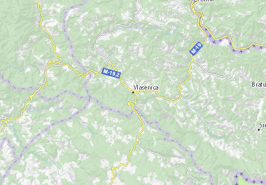 Kaart Plattegrond Vlasenica