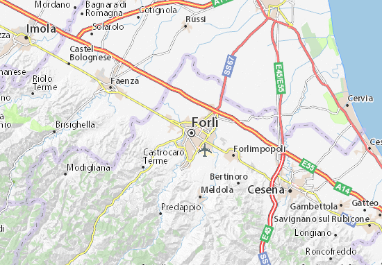 Mapa Forlì
