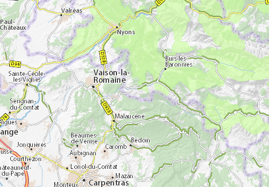 carte routiere mont ventoux Carte détaillée Pas du Ventoux   plan Pas du Ventoux   ViaMichelin