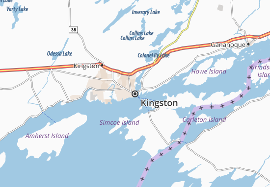 Karte Stadtplan Kingston