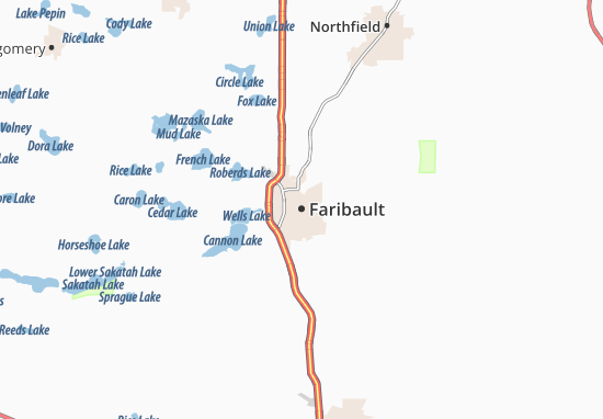 Karte Stadtplan Faribault