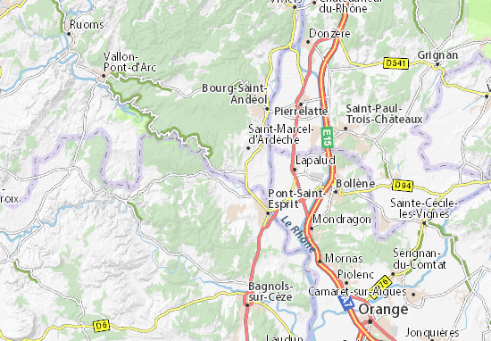 st just d ardeche carte Map of Saint Just d'Ardèche   Michelin Saint Just d'Ardèche map 