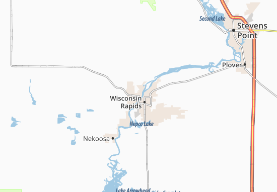 Mapa Wisconsin Rapids