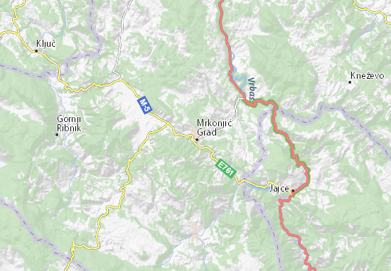 Mapa Mrkonjić Grad