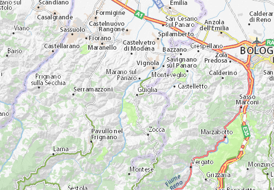 Kaart Plattegrond Guiglia
