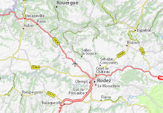 Karte Stadtplan Salles-la-Source