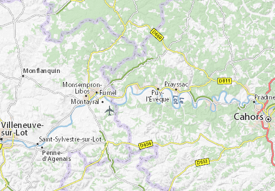 Mapa Vire-sur-Lot