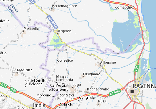 Mappa Voltana - Cartina Voltana ViaMichelin