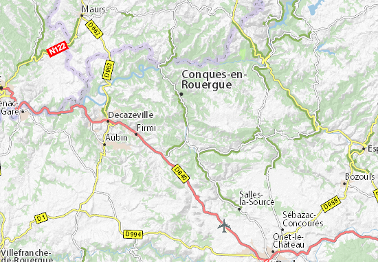 Mapa Saint-Cyprien-sur-Dourdou