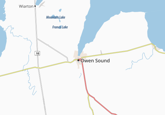 Kaart Plattegrond Owen Sound