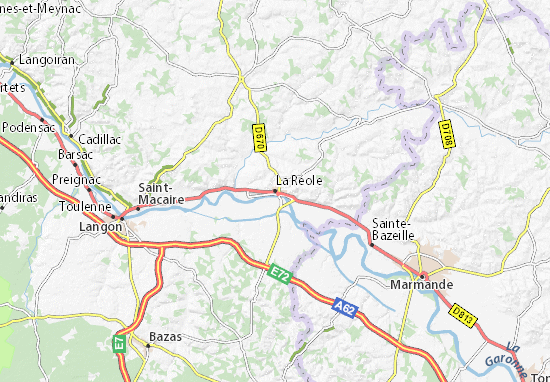Kaart Plattegrond La Réole