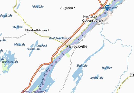 Karte Stadtplan Brockville
