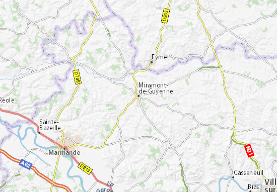 Karte Stadtplan Miramont-de-Guyenne