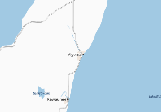Karte Stadtplan Algoma