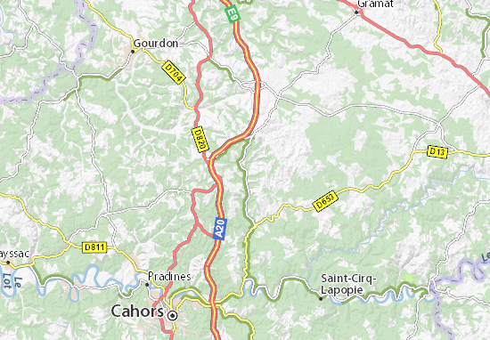 Mapa Saint-Sauveur-la-Vallée
