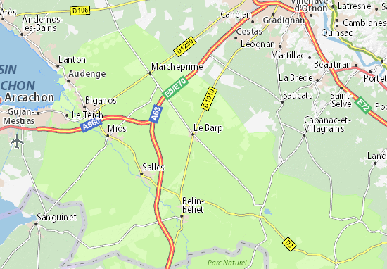 Karte Stadtplan Le Barp